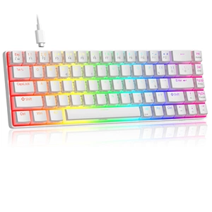 MAGEGEE MK-BOX MEKANIK KABLOLU RGB PUDDING RED SWITCH BEYAZ GAMING KLAVYE