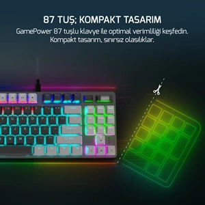 GAMEPOWER EVA 5 BLUE SWITCH RAINBOW GAMING OYUNCU KLAVYE