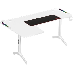 TWISTED MINDS RGB WARRIOR L ŞEKİLLİ OYUNCU MASASI BEYAZ