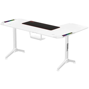 TWISTED MINDS RGB WARRIOR L ŞEKİLLİ OYUNCU MASASI BEYAZ
