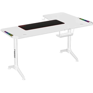 TWISTED MINDS RGB WARRIOR L ŞEKİLLİ OYUNCU MASASI BEYAZ