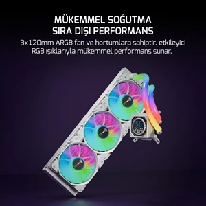 GAMEPOWER SKADI SQUARE 360 ARGB BEYAZ SIVI SOĞUTMA