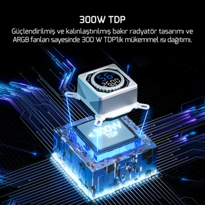 GAMEPOWER SKADI SQUARE 360 ARGB BEYAZ SIVI SOĞUTMA