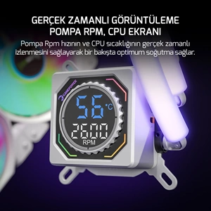 GAMEPOWER SKADI SQUARE 360 ARGB BEYAZ SIVI SOĞUTMA