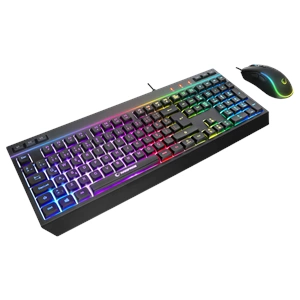 Rampage KM-R57 Seraphic Siyah RGB Multmedia Klavye ve 12800 DPI Mouse Gaming Set