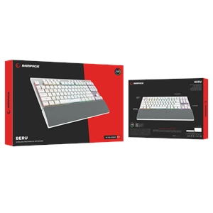 Rampage Beru Beyaz Slim Low Profile Mekanik Kablosuz Gaming Oyuncu Klavyesi