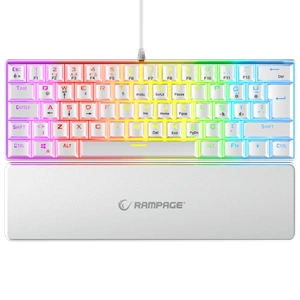 Rampage Ally K11 Beyaz Bilek Destekli Blue Switch Mekanik Kablolu Gaming Klavye