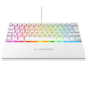 Rampage Ally K11 Beyaz Bilek Destekli Blue Switch Mekanik Kablolu Gaming Klavye