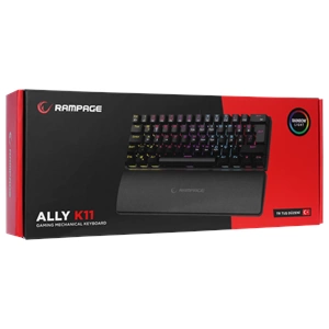 Rampage Ally K11 Siyah Bilek Destekli Blue Switch Mekanik Kablolu Gaming Klavye