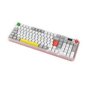 Rampage Reflect 99 Beyaz Gri Sessiz RGB Membrane Kablolu Gaming Oyuncu Klavyesi