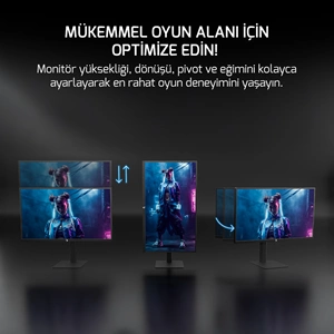 GamePower Kaze Dual 27¨ 0.5Ms 4K 160Hz - FHD 320Hz Fast IPS Pivot Dual Gaming Monitör