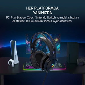 GAMEPOWER RYO SIYAH 7.1 RAINBOW GAMING KULAKLIK