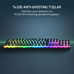Gamepower Suki Mekanik Red Switch Puding Keycaps TR Q 104 Tuş Gaming Klavye