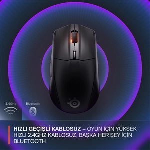 STEELSERIES RIVAL 3 WIRELESS GEN 2 SIYAH KABLOSUZ MOUSE