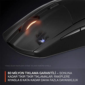 STEELSERIES RIVAL 3 WIRELESS GEN 2 SIYAH KABLOSUZ MOUSE