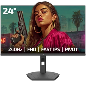 GamePower Lunis L25 24¨ 240Hz 0.5Ms Fast IPS FHD RGB Pivot Gaming Monitör