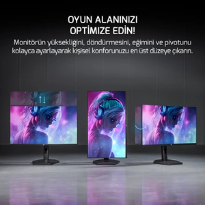 GamePower Lunis L25 24¨ 240Hz 0.5Ms Fast IPS FHD RGB Pivot Gaming Monitör