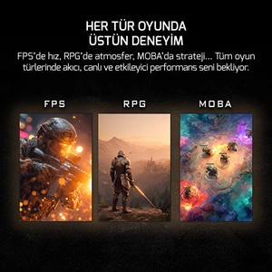 GamePower Lunis L25 24¨ 240Hz 0.5Ms Fast IPS FHD RGB Pivot Gaming Monitör