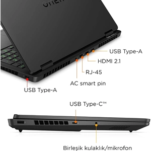 HP BQ9A9EA Omen 16-AM0015NT RTX 5060 165 Hz Intel Core 7-250H 32 GB RAM 1 TB SSD 16 inç FreeDOS Gaming Laptop