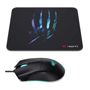 HAVİT GAMENOTE MS1037CM KABLOSUZ MOUSE- MOUSE PAD SET SİYAH