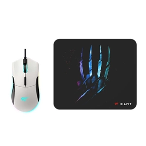HAVİT GAMENOTE MS1037CM KABLOSUZ MOUSE- MOUSE PAD SET BEYAZ