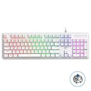 HAVİT GAMENOTE KB 870L RGB BACKLİT MEKANİK BLUE SWITCH TÜRKÇE BEYAZ GAMİNG KLAVYE