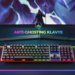 HAVİT GAMENOTE KB 870L RGB BACKLİT MEKANİK BLUE SWITCH TÜRKÇE SİYAH GAMİNG KLAVYE