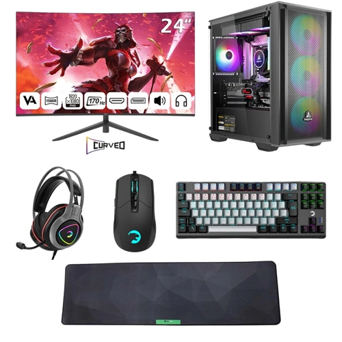 LANSMAN GAMING PC BUNDLE i5-14400F 32 GB DDR5 RAM 1 TB NVME SSD RTX 5060 650W 80+