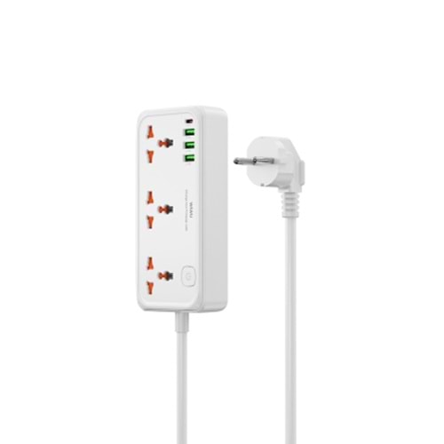 WIWU ÇOK FONKSIYONLU 30W ÇOKLU PRIZ 1X TYPE-C 3X USB