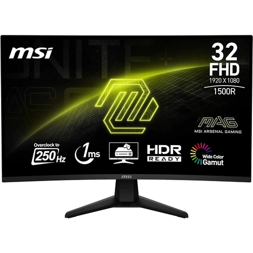 MSI 31.5 MAG 32C6X 1MS 250 HZ FHD CURVED VA ADAPTIVE SYNC GAMING MONITOR