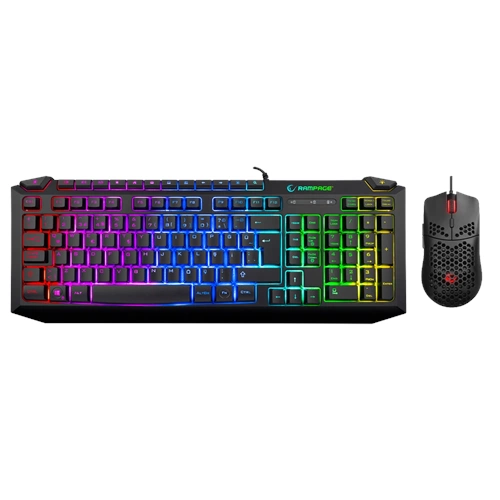 Rampage KB-R310 BROKER V2 Siyah Usb 12800 DPI Oyuncu Klavye + Mouse Set
