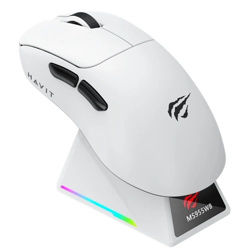HAVİT GAMENOTE MS955WB PRO 3 MODLU ŞARJ İSTASYONLU KABLOSUZ GAMİNG MOUSE BEYAZ