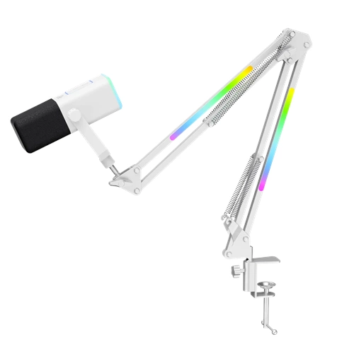 HAVİT GAMENOTE GK71 PRO RGB 24BIT 192KHZ YAYINCI MİKROFONU STANTLI BEYAZ