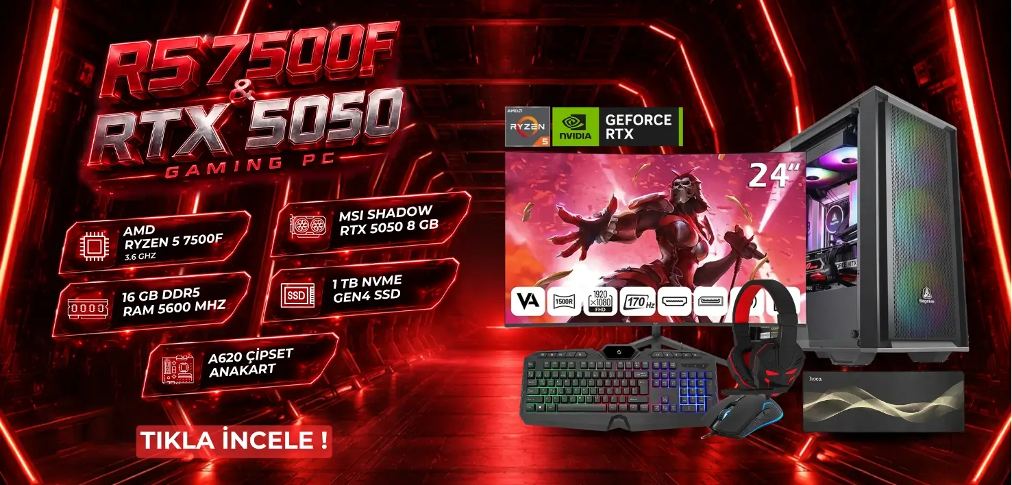 R5 7500F RTX 5050 GAMING PC