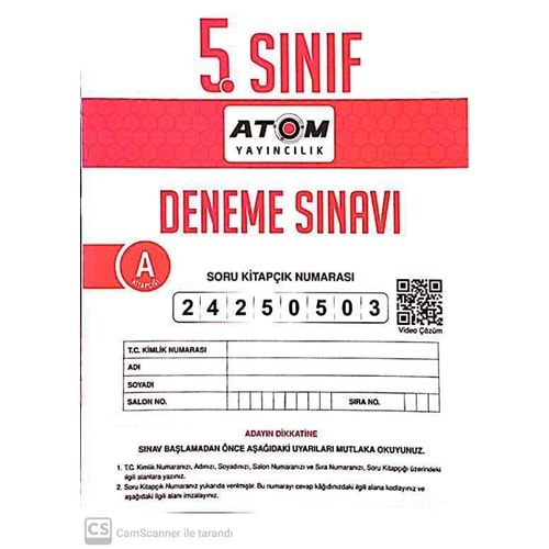 ATOM 5.SINIF KURUMSAL DENEME 3