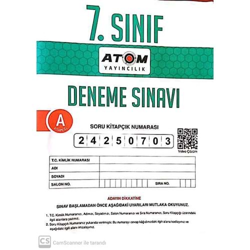 ATOM 7.SINIF KURUMSAL DENEME 3