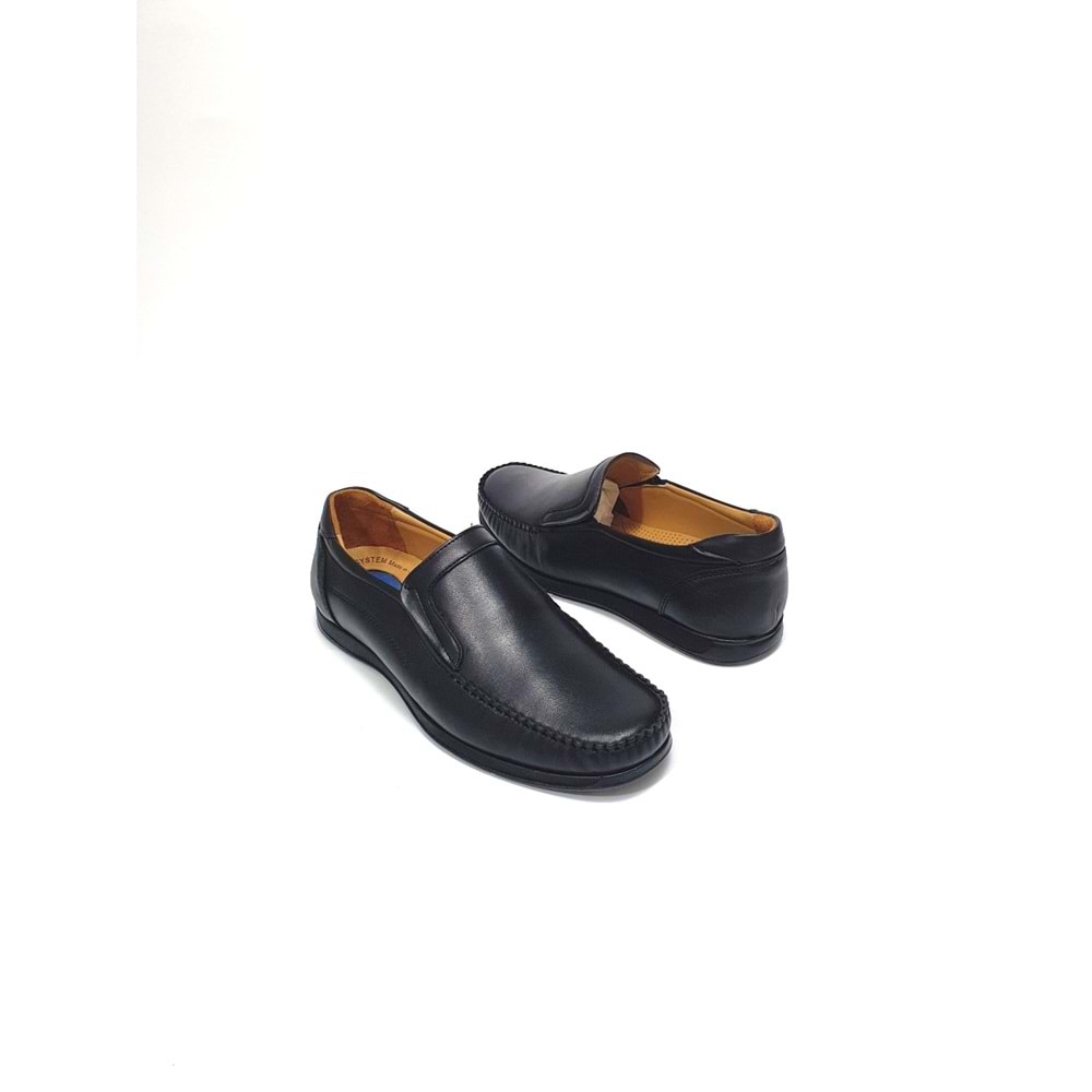dacfy erkek deri ayakkabı - siyah - 40