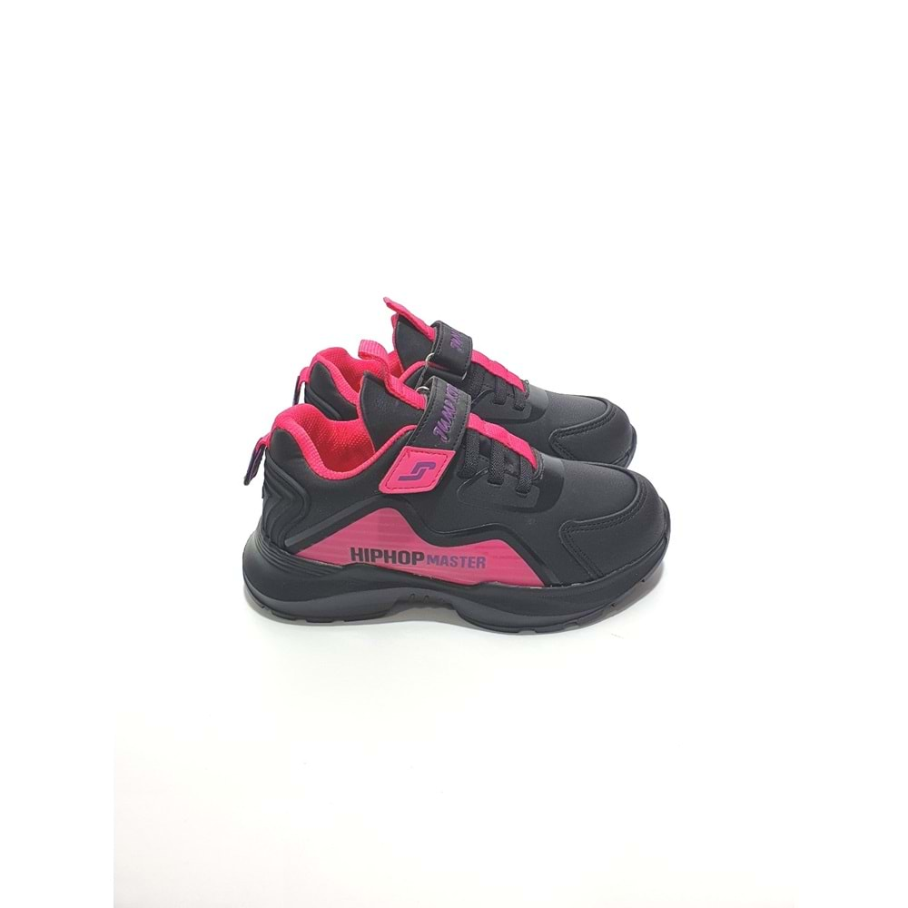 jump 25780 çocuk sneakers ayakkabı - siyah pembe - 26