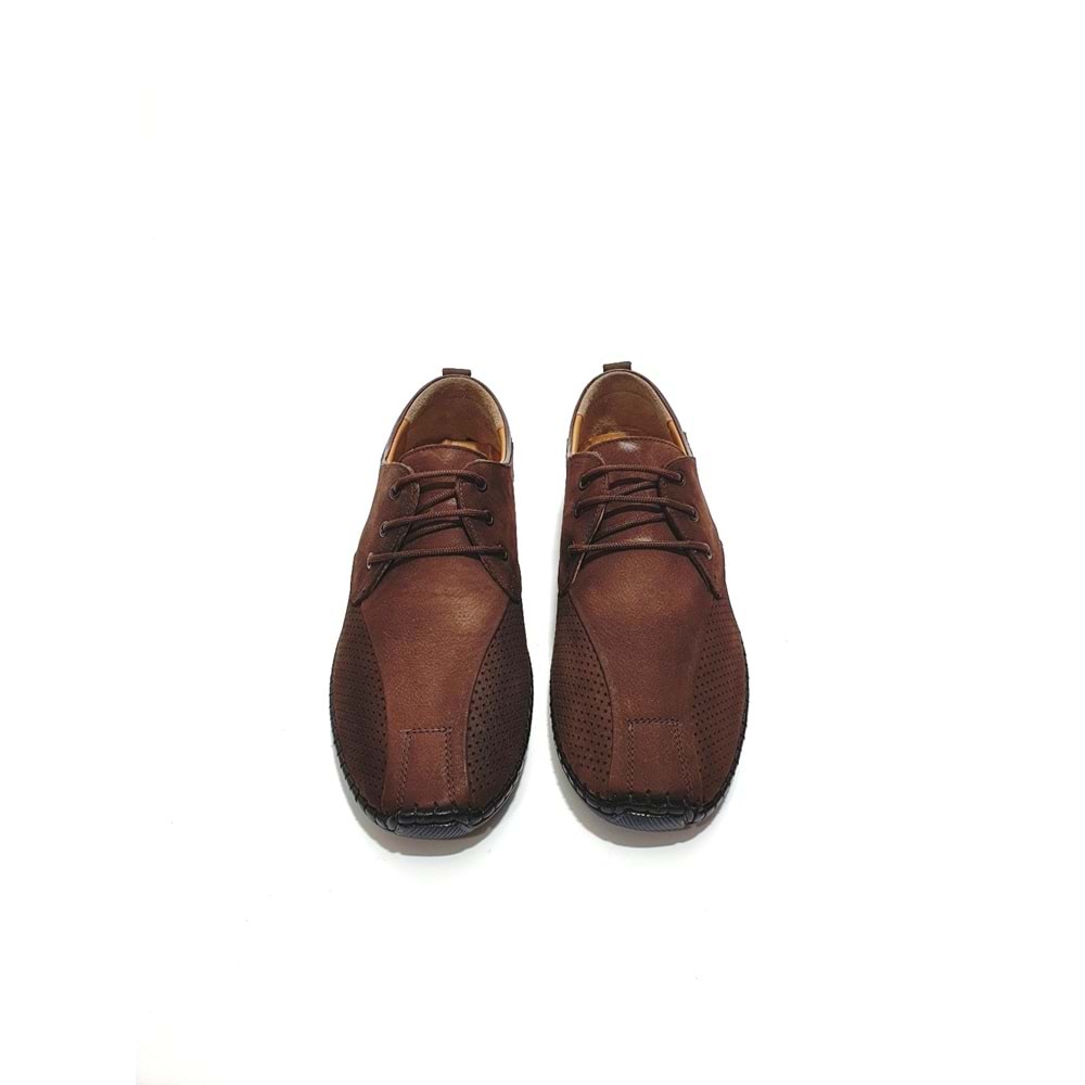 birkan deri erkek günlük ayakkabı - kahverengi - 41
