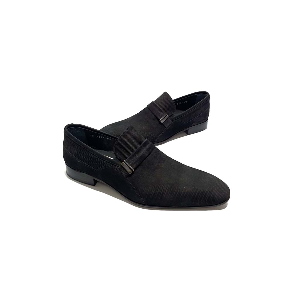 smart hakiki deri erkek klasik ayakkabı - siyah - 40