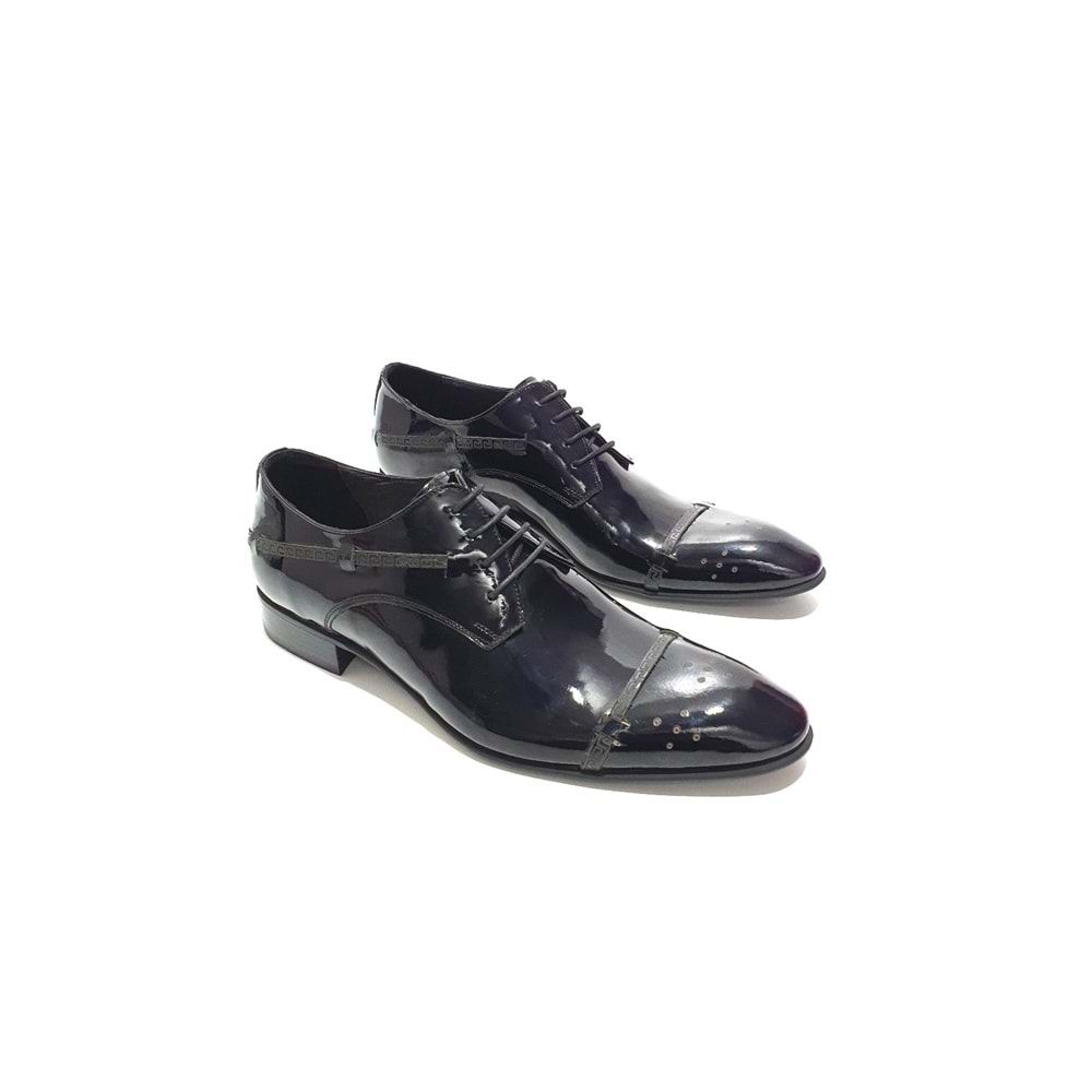 king west hakiki deri erkek klasik ayakkabı - siyah - 42