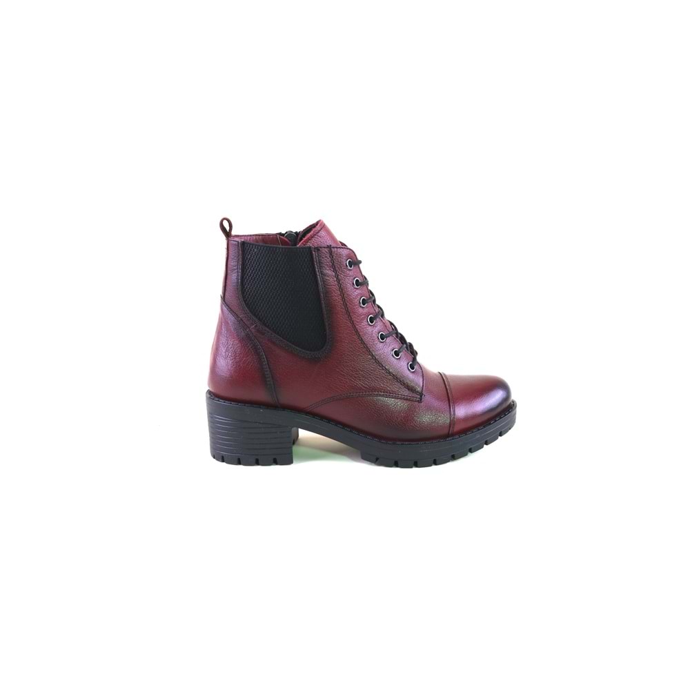 Winssto 564 Hakiki Deri Bayan Bot - BORDO - 38