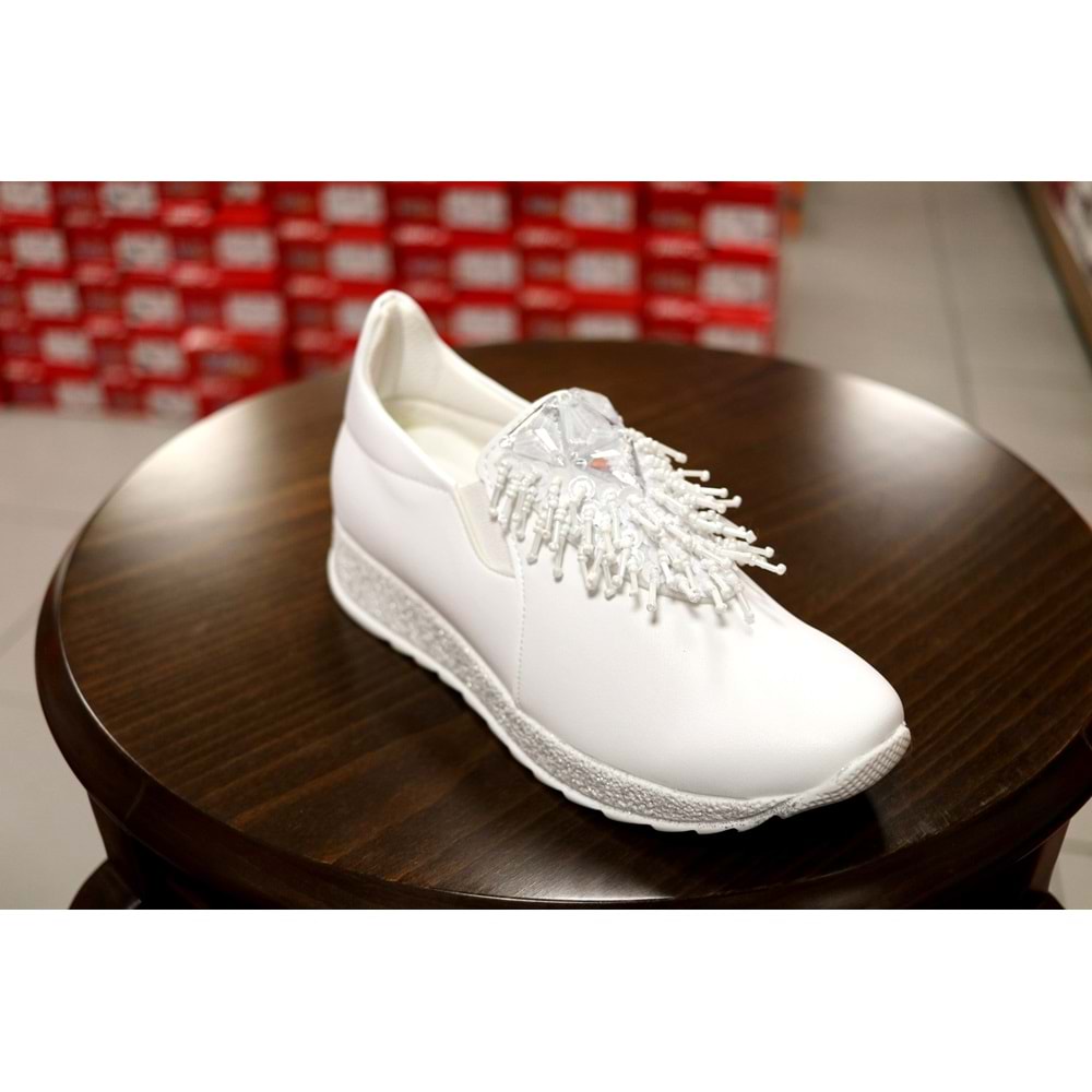 Fancy Bayan Sneakers Ayakkabı - BEYAZ - 39