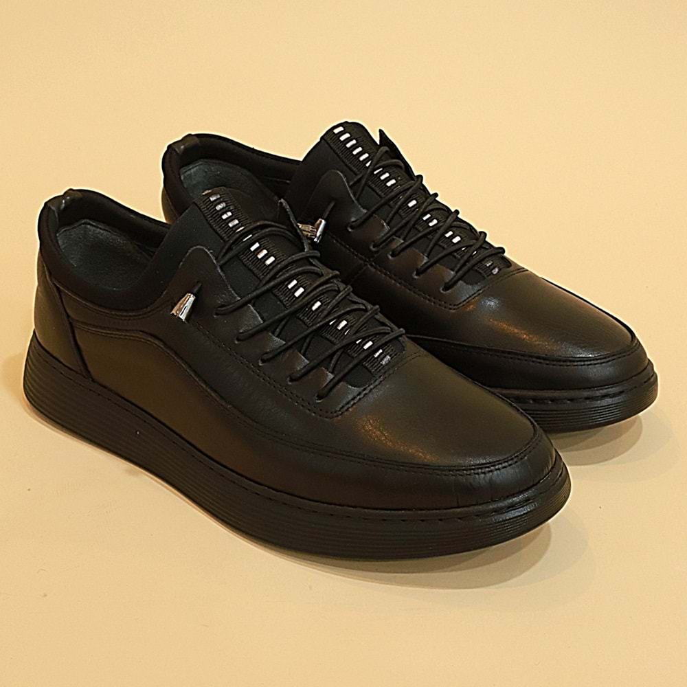 Konfores 958 Hakiki Deri Anatomik Erkek Ayakkabı - NKT00958-siyah-45