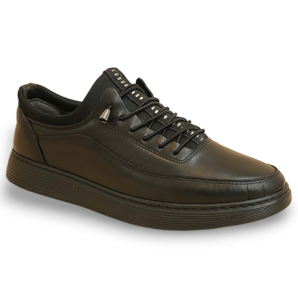Konfores 958 Hakiki Deri Anatomik Erkek Ayakkabı - NKT00958-siyah-46