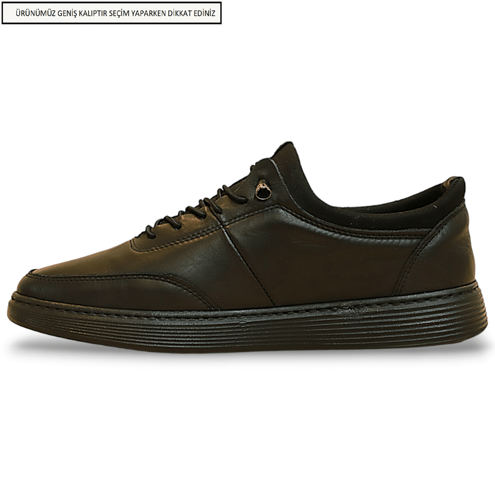 Konfores 958 Hakiki Deri Anatomik Erkek Ayakkabı - NKT00958-siyah-48