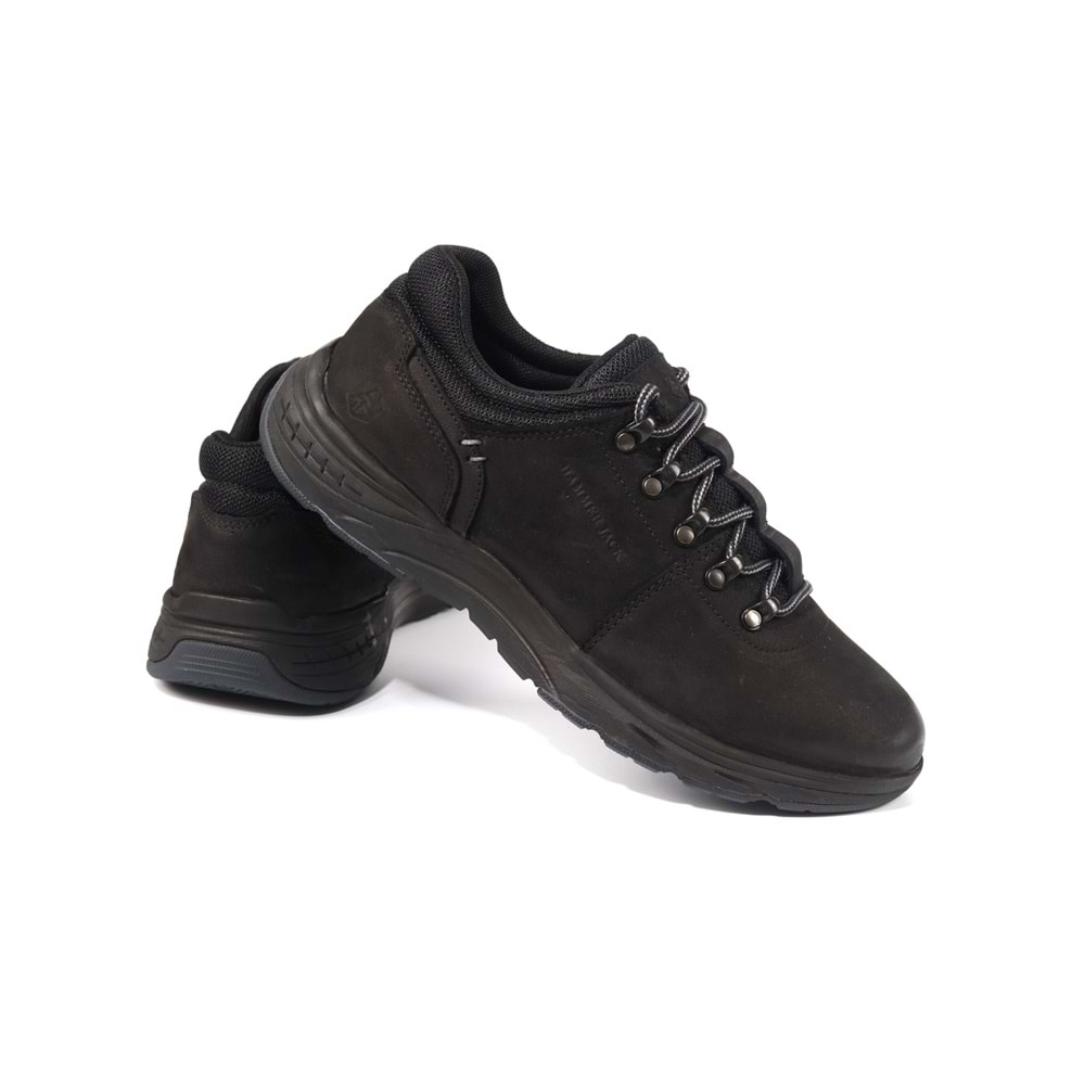 Konfores 1068 Hakiki Deri Anatomik Outdoor Ayakkabı - NKT01068-siyah nubuk-43