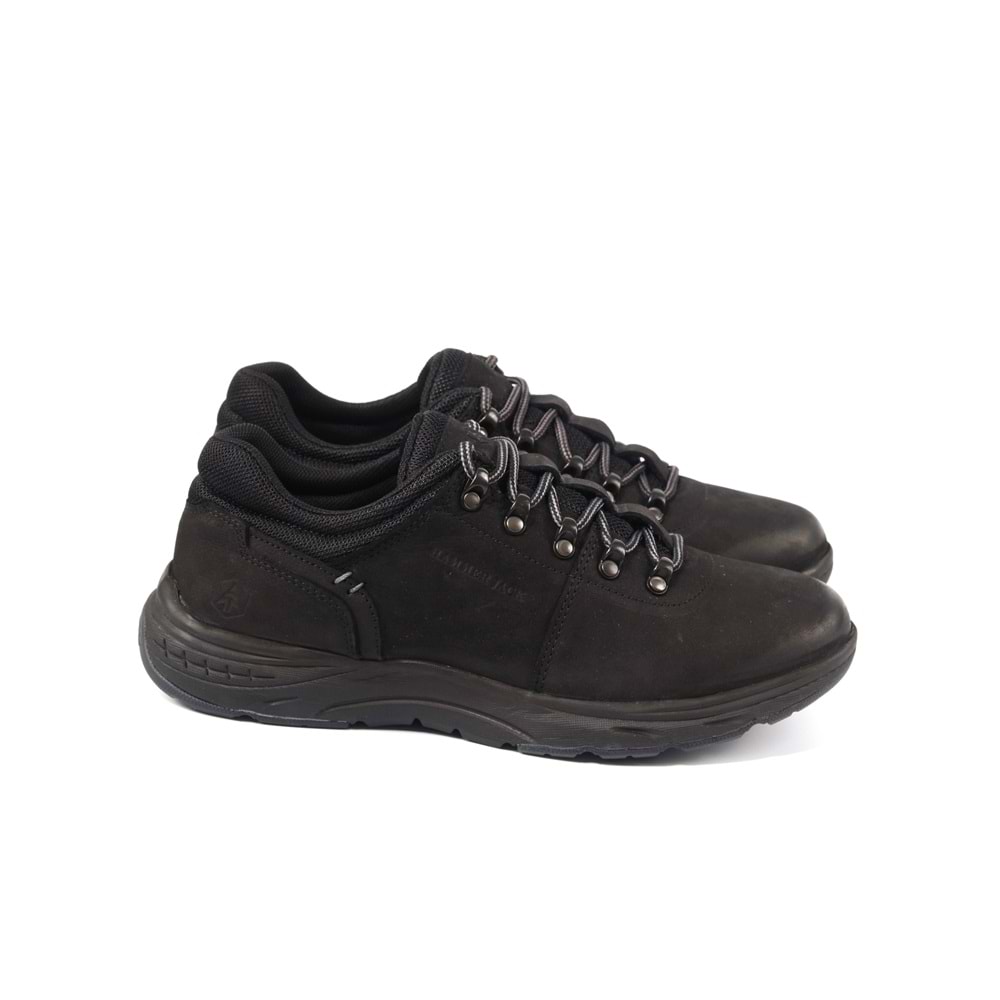 Konfores 1068 Hakiki Deri Anatomik Outdoor Ayakkabı - NKT01068-siyah nubuk-45