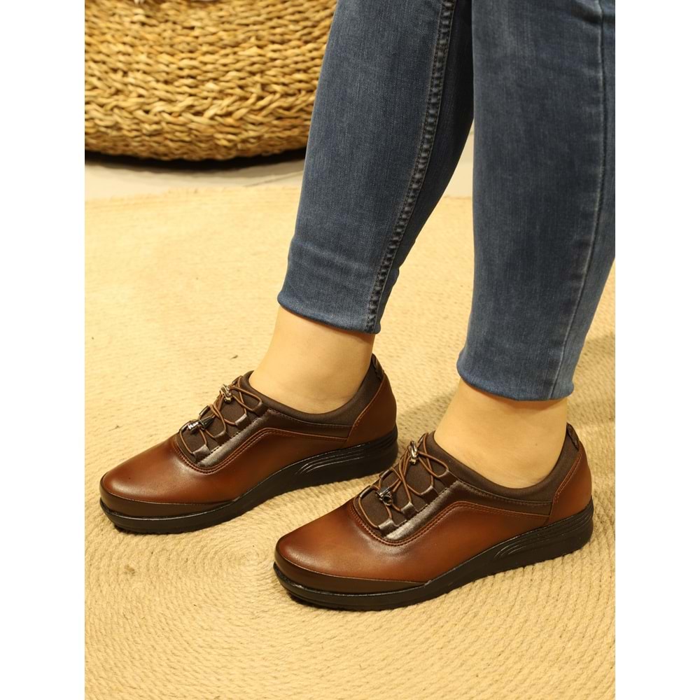 Konfores 1081 Anatomik Bayan Mevsimlik Ayakkabı - NKT01081-TABA-38