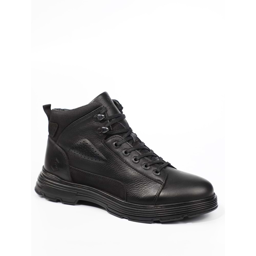 Konfores 1095 Hakiki Deri Anatomik Taban Fermuarlı Erkek Bot - NKT01095-siyah-43